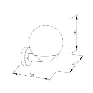 it-Lighting Evelyn Outdoor Wall Lamp Black 1xE27 D:200x240x245mm (80205314)