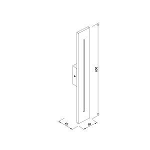 it-Lighting Barton LED 15W 3000K Outdoor Wall Lamp Black D:45x80x600 mm (80205911)