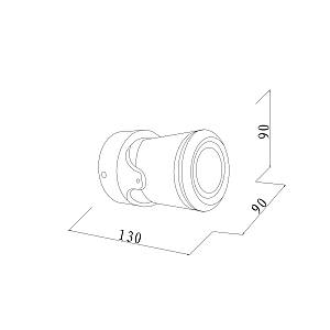 it-Lighting Crescent 1xGU10 Outdoor Spot Anthracite D:90x90x130mm (80206044)