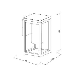 it-Lighting Annie Outdoor Wall Lamp Black 1xE27 D:150x160x270mm (80206114)