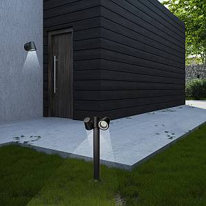 it-Lighting Canyon 1xGU10 Outdoor Wall Lamp Black D:100x105x135mm (80206214)