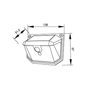 it-Lighting Montbel LED 12W 3000K Solar Outdoor Wall Lamp Black D:138x97x51,5mm (80206511S)