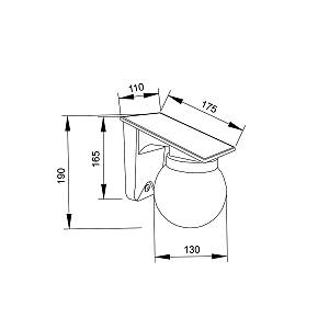 it-Lighting Baikal LED 1W 3000K | 4000K | 6000K Solar Outdoor Wall Lamp Black D:130x190x175 mm (80207310S)