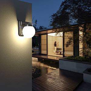 it-Lighting Baikal LED 1W 3000K | 4000K | 6000K Solar Outdoor Wall Lamp Black D:130x190x175 mm (80207310S)