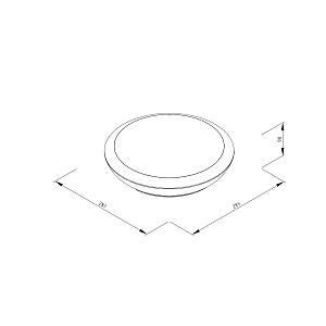 it-Lighting Champlain 1xE27 Outdoor Ceiling Light Anthracite D:90x285x285mm (80300844)