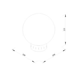 it-Lighting Evelyn Outdoor Wall Lamp Black 1xE27 D:200x200x235mm (80300914)