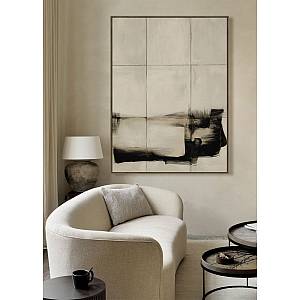 SHIFTING REALITIES ΠΙΝΑΚΑΣ ΔΙΑΚΟΣΜΗΤΙΚΟΣ ΜΕ ΚΟΡΝΙΖΑ 90x120x4 ΚΑΜΒΑΣ ΜΠΕΖ ΜΑΥΡΟ PP