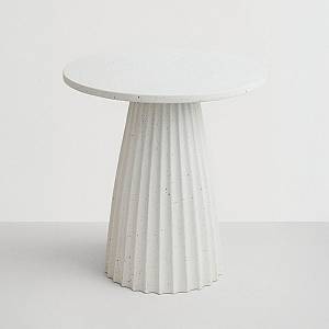TOLEDO SIDE TABLE ΛΕΥΚΟ ΜΕ PATTERN 40x40x51cm