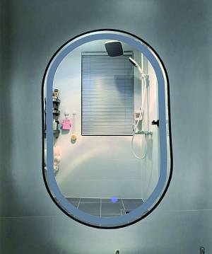 MIC-10 ΚΑΘΡΕΠΤΗΣ CR ΟΒΑΛ LED ΦΩΤΙΣΜΟΣ TOUCH