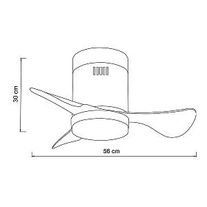 it-Lighting Elsinore 15W 3CCT LED Fan Light in Black with Wooden Color (102000480)