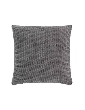 Μαξιλάρι embossed velvet ανθρακί 45x45cm