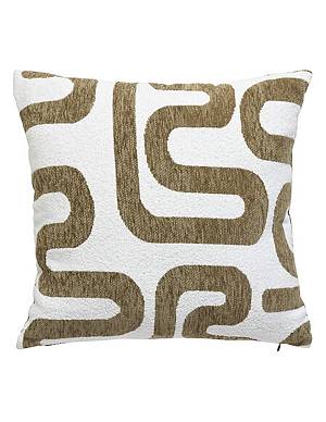 Μαξιλάρι Jacquard χακί λευκό 40x40cm