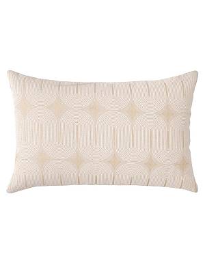 Μαξιλάρι metallic printed polycotton μπεζ 40x60cm