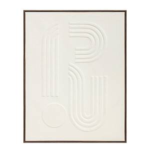 CURVA 2 ΠΙΝΑΚΑΣ ΔΙΑΚΟΣΜΗΤΙΚΟΣ ΜΕ ΚΟΡΝΙΖΑ 70x90x3.8cm ΚΑΜΒΑΣ BEIGE BEIGE ΞΥΛΟ ΦΥΣΙΚΟ