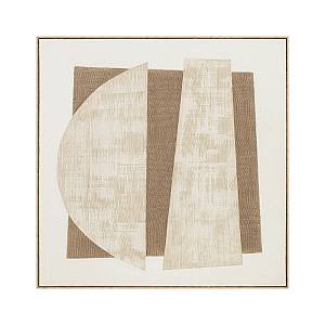 LIGHT MOUNT B ΠΙΝΑΚΑΣ ΔΙΑΚΟΣΜΗΤΙΚΟΣ ΜΕ ΚΟΡΝΙΖΑ 80x80x3.8cm ΚΑΜΒΑΣ BEIGE BEIGE ΞΥΛΟ ΦΥΣΙΚΟ