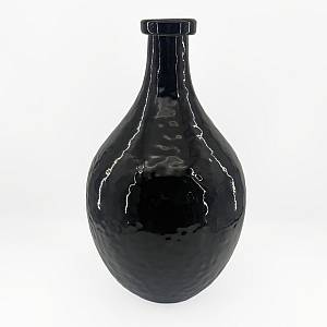 FLACON ΒΑΖΟ 27.5x27.5x46cm ΓΥΑΛΙ ΜΑΥΡΟ