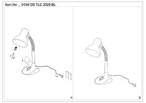 TLC 2029 BL ΠΟΡΤΑΤΙΦ ΜΠΛΕ - ΛΕΥΚΟ ΜΕ ΣΠΙΡΑΛ ΓΡΑΦΕΙΟΥ  1ΧΕ27