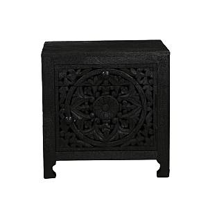 VOLCANO ΚΟΜΟΔΙΝΟ 1ΠΟΡΤΑ 1ΣΥΡΤΑΡΙ ΜΑΥΡΟ 50x40x50cm