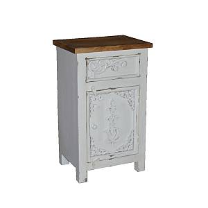 SYROS ΚΟΜΟΔΙΝΟ 1ΠΟΡΤΑ 1ΣΥΡΤΑΡΙ ΛΕΥΚΟ ΦΥΣΙΚΟ 42x32x70cm