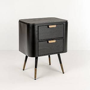 COLOMBO ΚΟΜΟΔΙΝΟ ΜΑΥΡΟ ΧΡΥΣΟ 50x39x63cm