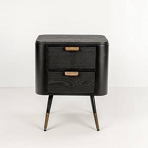 COLOMBO ΚΟΜΟΔΙΝΟ ΜΑΥΡΟ ΧΡΥΣΟ 50x39x63cm