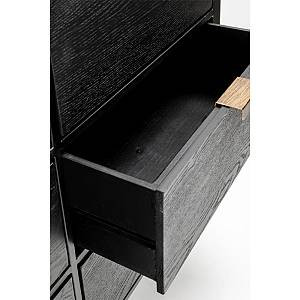 COLOMBO ΣΥΡΤΑΡΙΕΡΑ ΜΑΥΡΟ ΧΡΥΣΟ 118x39x77cm