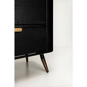 COLOMBO ΣΥΡΤΑΡΙΕΡΑ ΜΑΥΡΟ ΧΡΥΣΟ 118x39x77cm