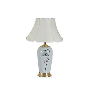 TLC 6356 ΕΠΙΤΡΑΠΕΖΙΑ ΛΑΜΠΑ ΚΕΡΑΜΙΚΗ ΛΟΥΛΟΥΔΙ ΜΕ ΑΜΠΑΖΟΥΡ ΚΛΑΣΣΙΚΟ ΕΚΡΟΥ 1XE27