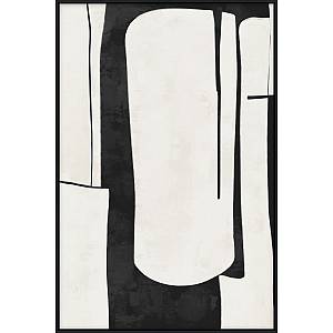 FIELDS ΠΙΝΑΚΑΣ ΔΙΑΚΟΣΜΗΤΙΚΟΣ ΜΕ ΚΟΡΝΙΖΑ 120x80x4cm ΚΑΜΒΑΣ ΜΑΥΡΟ BEIGE ΞΥΛΟ ΜΑΥΡΟ