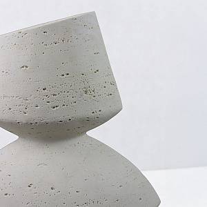 LOOMA III ΒΑΖΟ 28.5x15.5x34.5cm RESIN ΜΠΕΖ