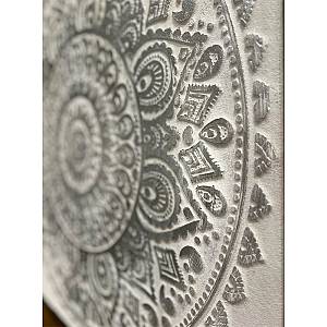 SAVOIR ΠΙΝΑΚΑΣ ΔΙΑΚΟΣΜΗΣΗΣ 62x62x5cm ΚΑΜΒΑΣ ΛΕΥΚΟ ΧΡΥΣΟ ΞΥΛΟ