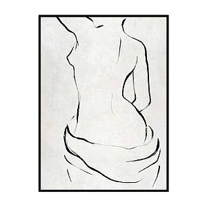 FIGURA ΠΙΝΑΚΑΣ ΔΙΑΚΟΣΜΗΣΗΣ 60x90x5cm ΚΑΜΒΑΣ ΛΕΥΚΟ ΜΑΥΡΟ ΞΥΛΟ