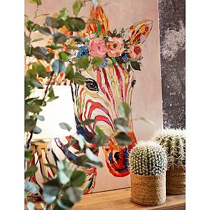 ZEBRA ΠΙΝΑΚΑΣ ΔΙΑΚΟΣΜΗΣΗΣ 80x120x4cm ΚΑΜΒΑΣ ΠΟΛΥΧΡΩΜΟ