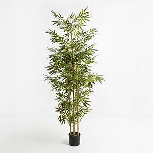 BAMBOO ΔΕΝΤΡΟ ΤΕΧΝΗΤΟ ΣΕ ΓΛΑΣΤΡΑ 190cm POLYESTER ΠΡΑΣΙΝΟ PVC