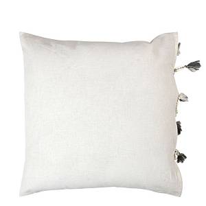 AMMOS 2 ΔΙΑΚΟΣΜΗΤΙΚΟ ΜΑΞΙΛΑΡΙ 50x50cm ΥΦΑΣΜΑ ΛΕΥΚΟ ΜΠΕΖ ΒΑΜΒΑΚΙ