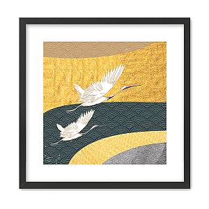 KLIMT ΠΙΝΑΚΑΣ 50x50x2cm MDF ΠΟΛΥΧΡΩΜΟ ΧΑΡΤΙ ΜΑΥΡΟ