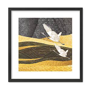 KLIMT ΠΙΝΑΚΑΣ 50x50x2cm MDF ΠΟΛΥΧΡΩΜΟ ΧΑΡΤΙ ΜΑΥΡΟ