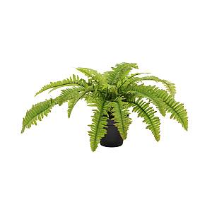 BOSTON FERN ΦΥΤΟ ΤΕΧΝΗΤΟ ΣΕ ΓΛΑΣΤΡΑ 36cm POLYESTER ΠΡΑΣΙΝΟ PE/PP
