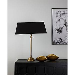 LANG ΦΩΤΙΣΤΙΚΟ ΕΠΙΤΡΑΠΕΖΙΟ 60x20x86cm ΑΛΟΥΜΙΝΙΟ ΧΡΥΣΟ ΑΝΤΙΚΕ ΜΑΥΡΟ ΥΦΑΣΜΑ