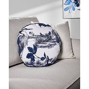 LAKE ΔΙΑΚΟΣΜΗΤΙΚΟ ΜΑΞΙΛΑΡΙ 45x45cm ΒΑΜΒΑΚΙ ΛΕΥΚΟ ΜΠΛΕ