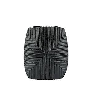 LINEAR ΒΑΖΟ 21x8x24cm ΑΛΟΥΜΙΝΙΟ ΜΑΥΡΟ