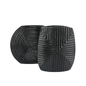 LINEAR ΒΑΖΟ 21x8x24cm ΑΛΟΥΜΙΝΙΟ ΜΑΥΡΟ