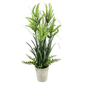 TARRIETA ΦΥΤΟ ΤΕΧΝΗΤΟ ΣΕ ΓΛΑΣΤΡΑ 28x25x74cm PVC ΠΡΑΣΙΝΟ ΜΠΕΖ PE