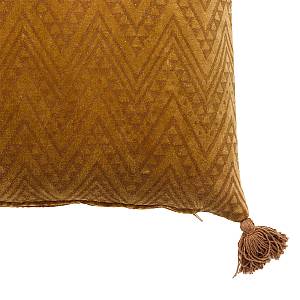 SUNDIAL B ΔΙΑΚΟΣΜΗΤΙΚΟ ΜΑΞΙΛΑΡΙ 50x50cm ΒΑΜΒΑΚΙ CARAMEL ΒΕΛΟΥΔΟ