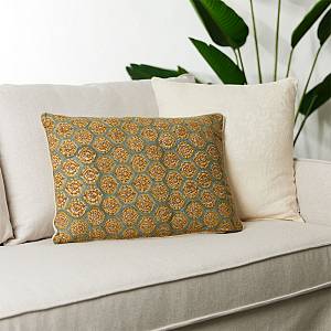 VENETIAN ΔΙΑΚΟΣΜΗΤΙΚΟ ΜΑΞΙΛΑΡΙ 40x60cm ΒΑΜΒΑΚΙ AQUA ΧΡΥΣΟ ΒΙΣΚΟΖΗ