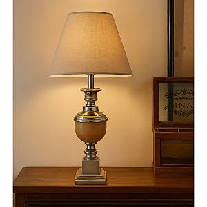 AMABLE ΦΩΤΙΣΤΙΚΟ ΕΠΙΤΡΑΠΕΖΙΟ 15x15x62cm ΑΛΟΥΜΙΝΙΟ ΑΣΗΜΙ ΦΥΣΙΚΟ ΞΥΛΟ ΜΠΕΖ