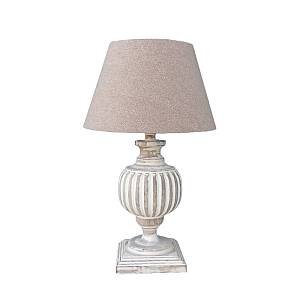 DAMIAN ΦΩΤΙΣΤΙΚΟ ΕΠΙΤΡΑΠΕΖΙΟ 17x17x60cm ΞΥΛΟ ΛΕΥΚΟ ΑΝΤΙΚΕ ΥΦΑΣΜΑ ΜΠΕΖ