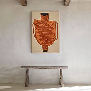 ART POTERIE ΠΙΝΑΚΑΣ ΔΙΑΚΟΣΜΗΣΗΣ 83x123x4cm ΚΑΜΒΑΣ ΠΟΛΥΧΡΩΜΟ ΞΥΛΟ ΦΥΣΙΚΟ