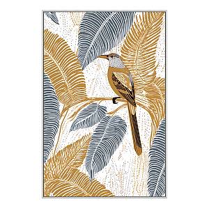 FEELS LIKE SPRING ΠΙΝΑΚΑΣ ΔΙΑΚΟΣΜΗΣΗΣ 83x123x4cm ΚΑΜΒΑΣ ΠΟΛΥΧΡΩΜΟ ΞΥΛΟ ΓΚΡΙ