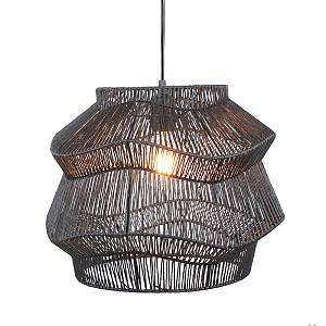 ZANZIBAR B ΦΩΤΙΣΤΙΚΟ ΟΡΟΦΗΣ 36x36x30cm ΜΕΤΑΛΛΟ ΜΑΥΡΟ ΣΧΟΙΝΙ